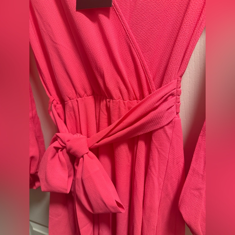 Meghan LA - Lilypad Midi Dress - Neon Pink - NWT - Size S - Picture 7 of 11